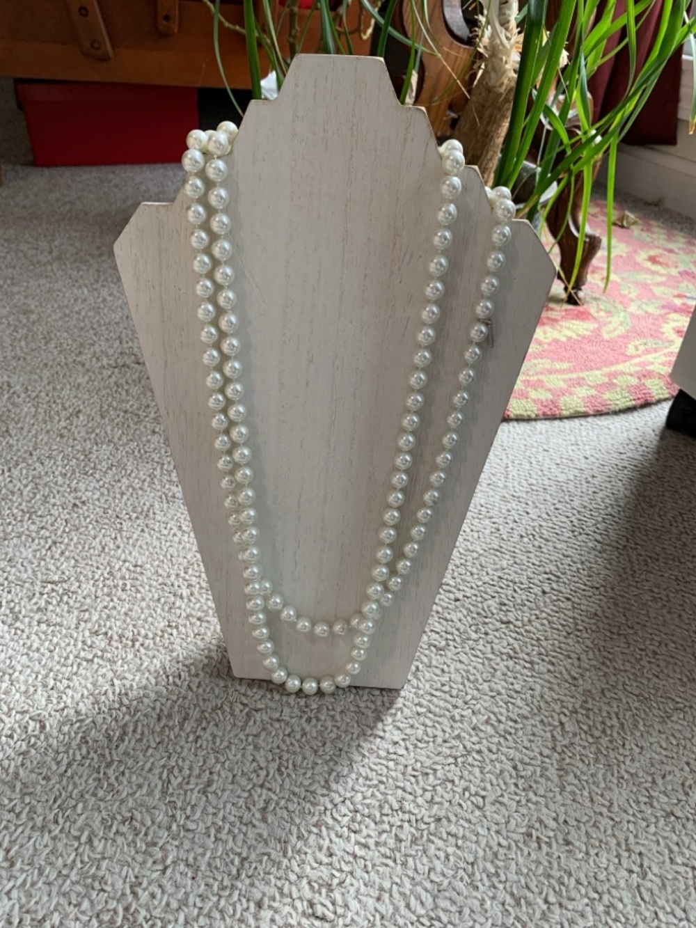 Vintage Kissaka Long Faux Pearl Hand-Knotted Necklace — 60” Opera/Lariat Length